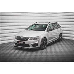 Maxton - Lame Du Pare-Chocs Avant V.3 Skoda Octavia RS Mk3 Noir Brillant