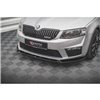 Maxton - Lame Du Pare-Chocs Avant V.3 Skoda Octavia RS Mk3 Noir Brillant