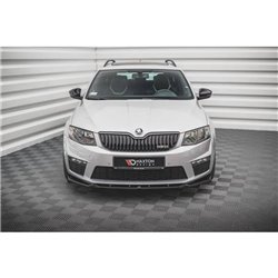 Maxton - Lame Du Pare-Chocs Avant V.4 Skoda Octavia RS Mk3 Noir Brillant