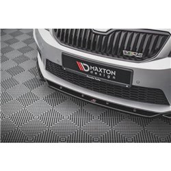 Maxton - Lame Du Pare-Chocs Avant V.4 Skoda Octavia RS Mk3 Noir Brillant