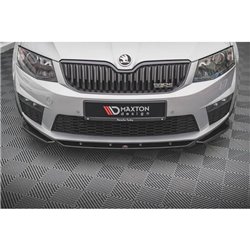 Maxton - Lame Du Pare-Chocs Avant V.4 Skoda Octavia RS Mk3 Noir Brillant