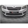 Maxton - Lame Du Pare-Chocs Avant V.4 Skoda Octavia RS Mk3 Noir Brillant