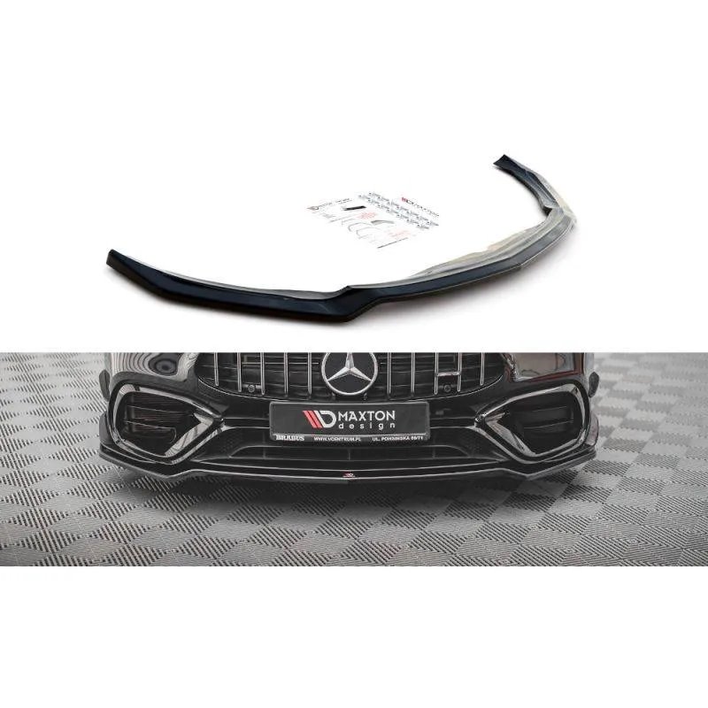 Maxton - Lame Du Pare-Chocs Avant V.1 Mercedes-AMG CLA 45 Aero C118 Noir Brillant