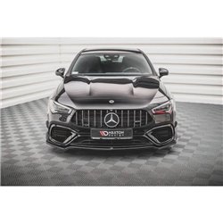 Maxton - Lame Du Pare-Chocs Avant V.1 Mercedes-AMG CLA 45 Aero C118 Noir Brillant