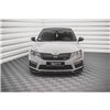 Maxton - Lame Du Pare-Chocs Avant V.3 Skoda Octavia RS Mk3 Facelift Noir Brillant