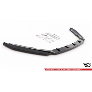 Maxton - Lame Du Pare-Chocs Avant V.3 Skoda Octavia RS Mk3 Facelift Noir Brillant