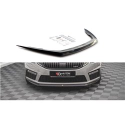 Maxton - Lame Du Pare-Chocs Avant V.1 Skoda Octavia RS Mk3 Facelift Noir Brillant