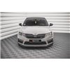 Maxton - Lame Du Pare-Chocs Avant V.1 Skoda Octavia RS Mk3 Facelift Noir Brillant