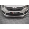 Maxton - Lame Du Pare-Chocs Avant V.1 Skoda Octavia RS Mk3 Facelift Noir Brillant