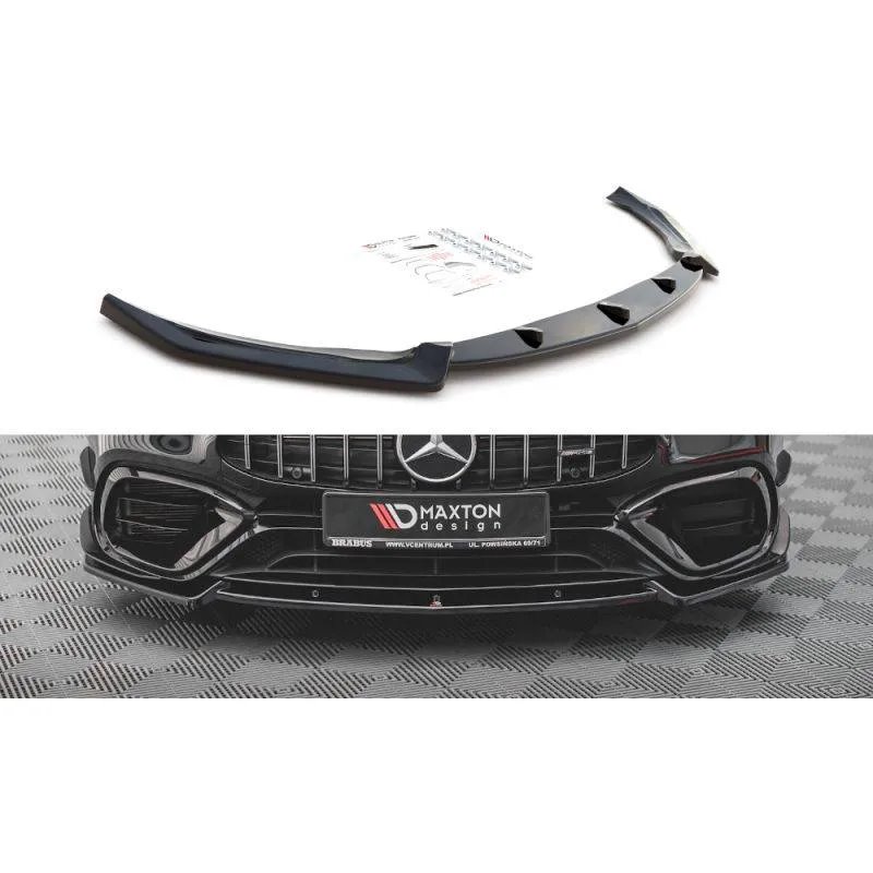 Maxton - Lame Du Pare-Chocs Avant V.2 Mercedes-AMG CLA 45 Aero C118 Noir Brillant