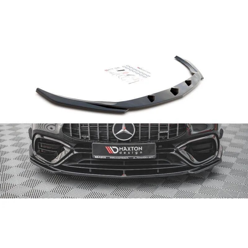 Maxton - Lame Du Pare-Chocs Avant V.3 Mercedes-AMG CLA 45 Aero C118 Noir Brillant