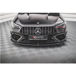 Maxton - Lame Du Pare-Chocs Avant V.3 Mercedes-AMG CLA 45 Aero C118 Noir Brillant