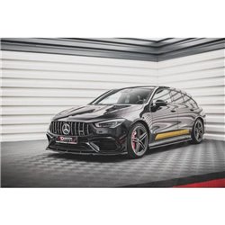 Maxton - Lame Du Pare-Chocs Avant V.3 Mercedes-AMG CLA 45 Aero C118 Noir Brillant