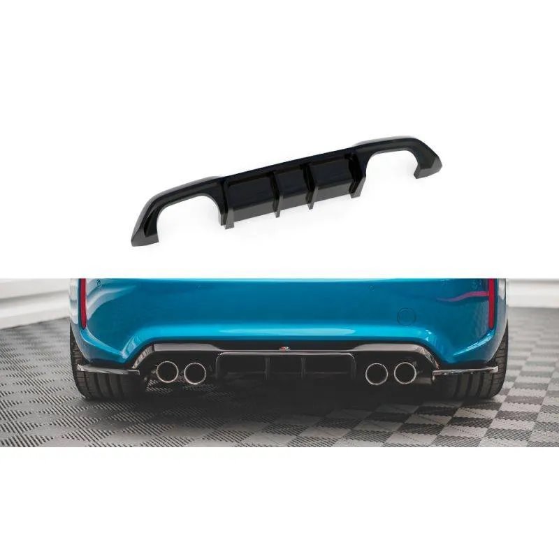 Maxton - Diffuseur Arrière Complet BMW M2 F87 Noir Brillant