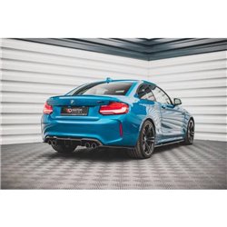 Maxton - Lames De Pare-Chocs Arrière Latérales V.3 BMW M2 F87 Noir Brillant