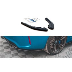 Maxton - Lames De Pare-Chocs Arrière Latérales V.2 BMW M2 F87 Noir Brillant