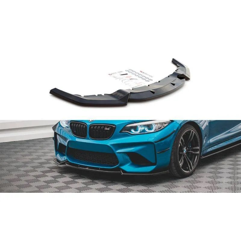Maxton - Lame Du Pare-Chocs Avant V.2 BMW M2 F87 Noir Brillant