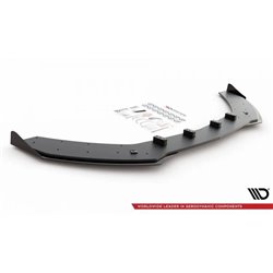 Maxton - Street Pro Lame Du Pare-Chocs Avant Mercedes-AMG C43 / AMG-Line Coupe C205 Noir-Rouge + Rabats Brillant