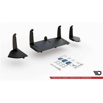 Maxton - Street Pro Central Diffuseur Arriere V.1 Ford Focus RS Mk3 Noir-Rouge