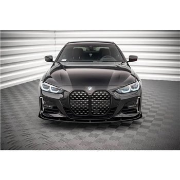 Maxton - Street Pro Lame Du Pare-Chocs Avant BMW 4 M-Pack / M440i G22 / G23 / G22 Facelift / G23 Facelift Noir + Rabats Brillant