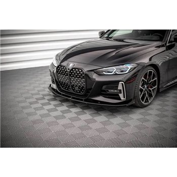 Maxton - Street Pro Lame Du Pare-Chocs Avant BMW 4 M-Pack / M440i G22 / G23 / G22 Facelift / G23 Facelift Noir + Rabats Brillant