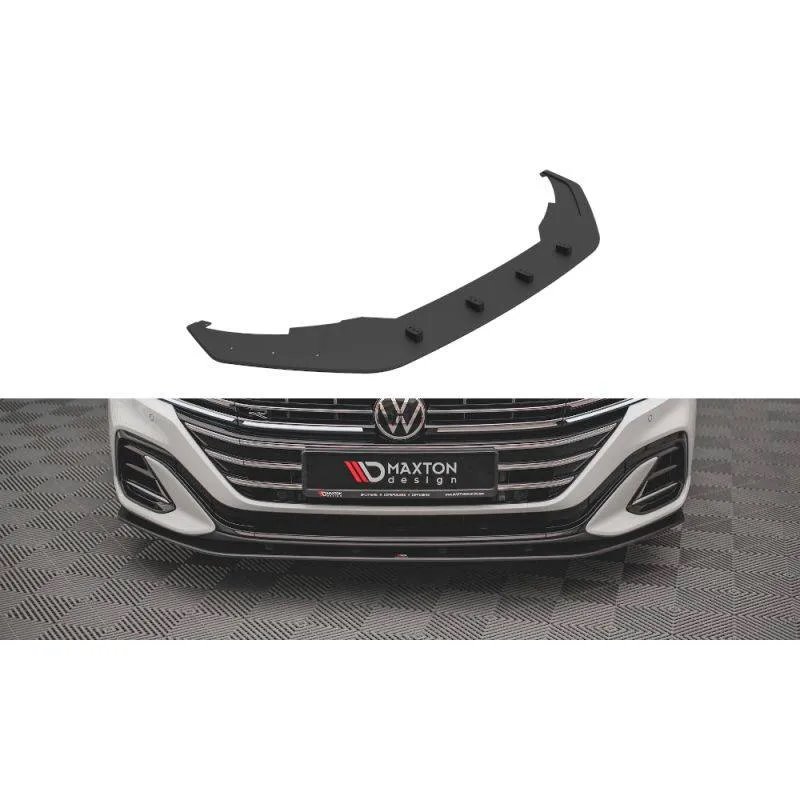 Maxton - Street Pro Lame Du Pare-Chocs Avant Volkswagen Arteon Sedan / Shooting Brake R-Line Mk1 Facelift Noir-Rouge