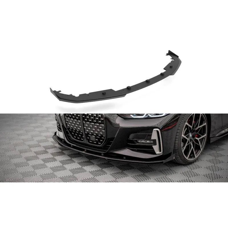 Maxton - Street Pro Lame Du Pare-Chocs Avant BMW 4 M-Pack / M440i G22 / G23 / G22 Facelift / G23 Facelift Noir-Rouge + Rabats Br
