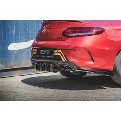 Maxton - Street Pro Central Diffuseur Arriere Mercedes-AMG C43 Coupe C205 Noir-Rouge