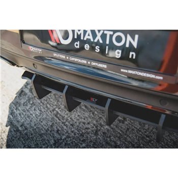 Maxton - Street Pro Central Diffuseur Arriere Mercedes-AMG C43 Coupe C205 Noir-Rouge