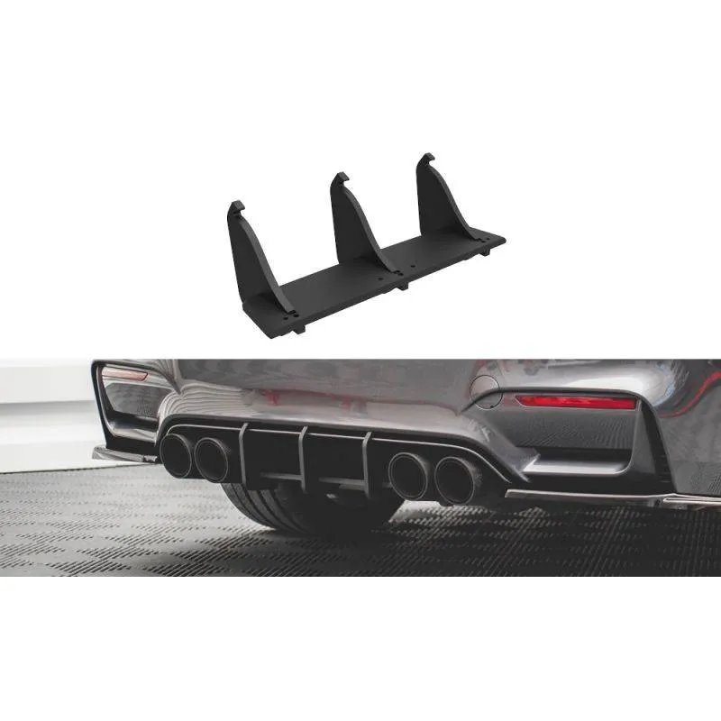 Maxton - Street Pro Central Diffuseur Arriere BMW M4 F82 Noir