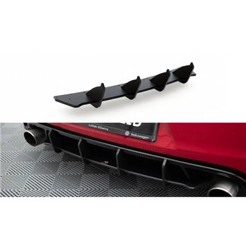 Maxton - Sport Durabilité Central Diffuseur Arriere V.2 Volkswagen Golf GTI Mk6 Noir-Rouge