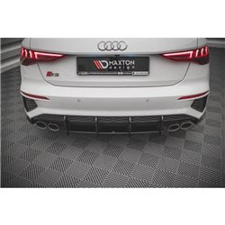 Maxton - Street Pro Central Diffuseur Arriere Audi S3 Sportback 8Y Noir-Rouge