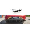 Maxton - Street Pro Central Diffuseur Arriere Mercedes-AMG C43 Coupe C205 Rouge