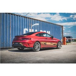 Maxton - Street Pro Central Diffuseur Arriere Mercedes-AMG C43 Coupe C205 Rouge