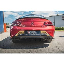 Maxton - Street Pro Central Diffuseur Arriere Mercedes-AMG C43 Coupe C205 Rouge