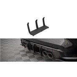 Maxton - Street Pro Central Diffuseur Arriere BMW M3 Sedan / Touring G80 Noir-Rouge