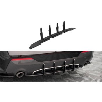 Maxton - Street Pro Central Diffuseur Arriere BMW 4 M-Pack G22 / G23 / G22 Facelift / G23 Facelift Noir