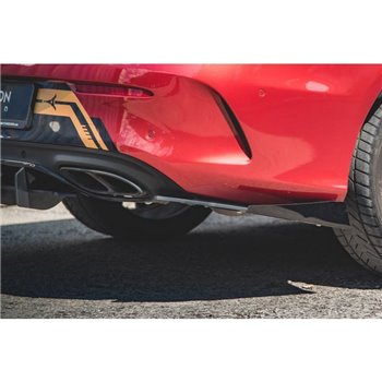 Maxton - Street Pro Lame Du Pare Chocs Arriere Mercedes-AMG C43 Coupe C205 Noir + Rabats Brillant 