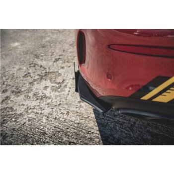 Maxton - Street Pro Lame Du Pare Chocs Arriere Mercedes-AMG C43 Coupe C205 Noir-Rouge + Rabats Brillant