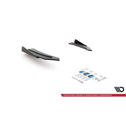 Maxton - Street Pro Lame Du Pare Chocs Arriere Mercedes-AMG C43 Coupe C205 Noir-Rouge + Rabats Brillant