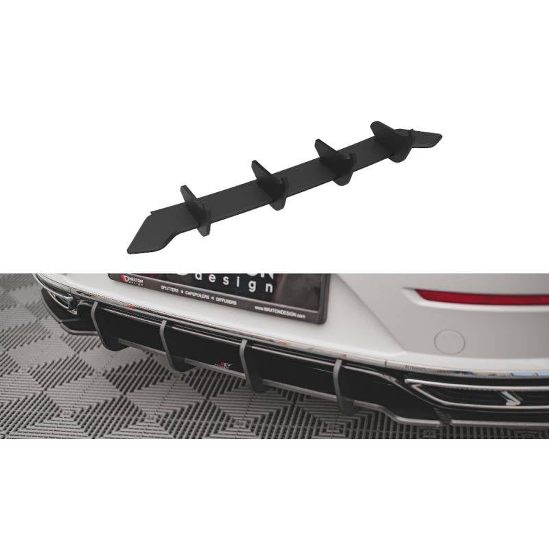 Maxton - Street Pro Central Diffuseur Arriere Volkswagen Arteon Sedan / Shooting Brake R-Line Mk1 Facelift Noir-Rouge