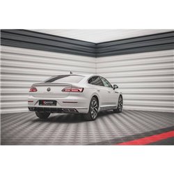Maxton - Street Pro Central Diffuseur Arriere Volkswagen Arteon Sedan / Shooting Brake R-Line Mk1 Facelift Noir-Rouge