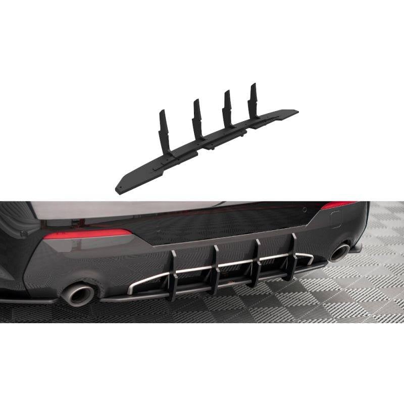Maxton - Street Pro Central Diffuseur Arriere BMW 4 M-Pack G22 / G23 / G22 Facelift / G23 Facelift Noir-Rouge