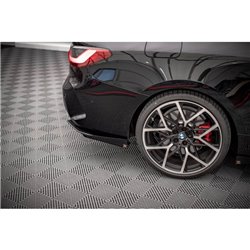 Maxton - Street Pro Lame Du Pare Chocs Arriere BMW 4 M-Pack G22 / G23 / G22 Facelift / G23 Facelift Noir-Rouge + Rabats Brillant