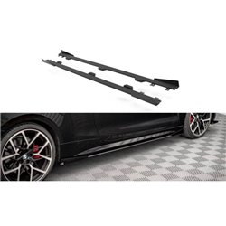 Maxton - Street Pro Rajouts Des Bas De Caisse BMW 4 M-Pack / M440i G22 / G23 / G22 Facelift / G23 Facelift Noir + Rabats Brillan