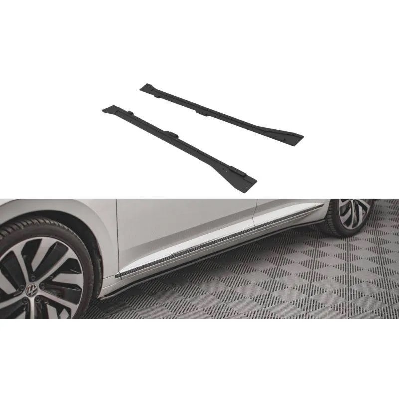 Maxton - Street Pro Rajouts Des Bas De Caisse V.1 Volkswagen Arteon R/ R-Line Sedan / Shooting Brake Mk1 Facelift Noir-Rouge
