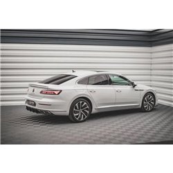 Maxton - Street Pro Rajouts Des Bas De Caisse V.1 Volkswagen Arteon R/ R-Line Sedan / Shooting Brake Mk1 Facelift Noir-Rouge
