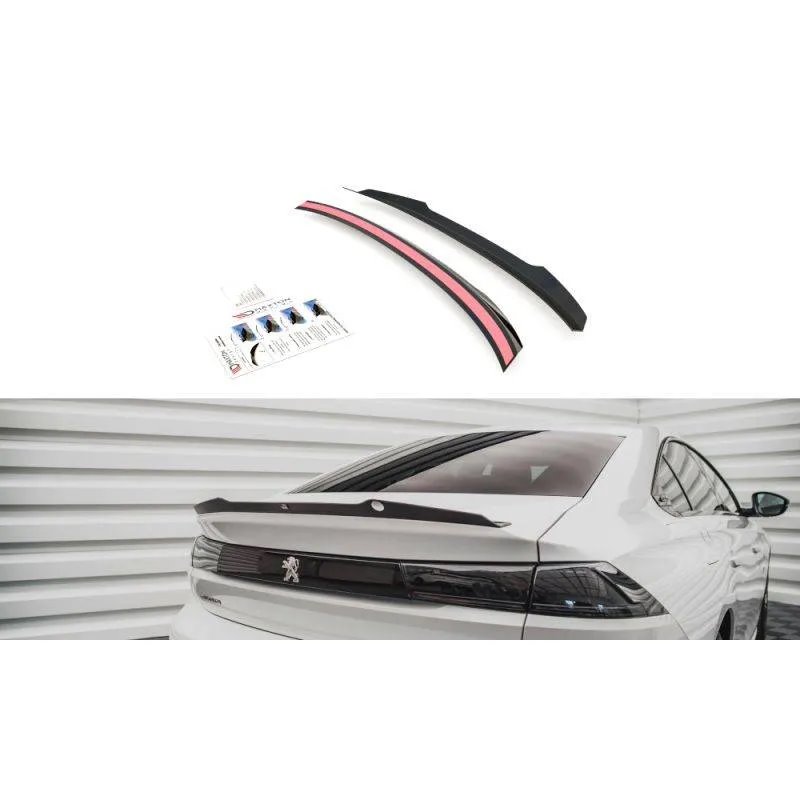 Maxton - Spoiler Cap Peugeot 508 Sedan Mk2 Noir Brillant