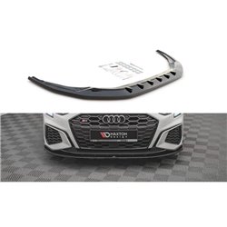 Maxton - Lame Du Pare-Chocs Avant V.1 Audi S3 / A3 S-Line 8Y Noir Brillant