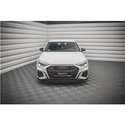 Maxton - Lame Du Pare-Chocs Avant V.1 Audi S3 / A3 S-Line 8Y Noir Brillant